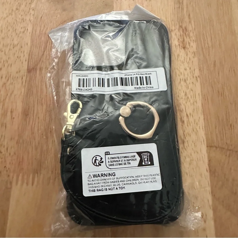 Leather wallet IPhone 14 Pro Max Black